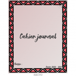 Couverture "Cahier journal"